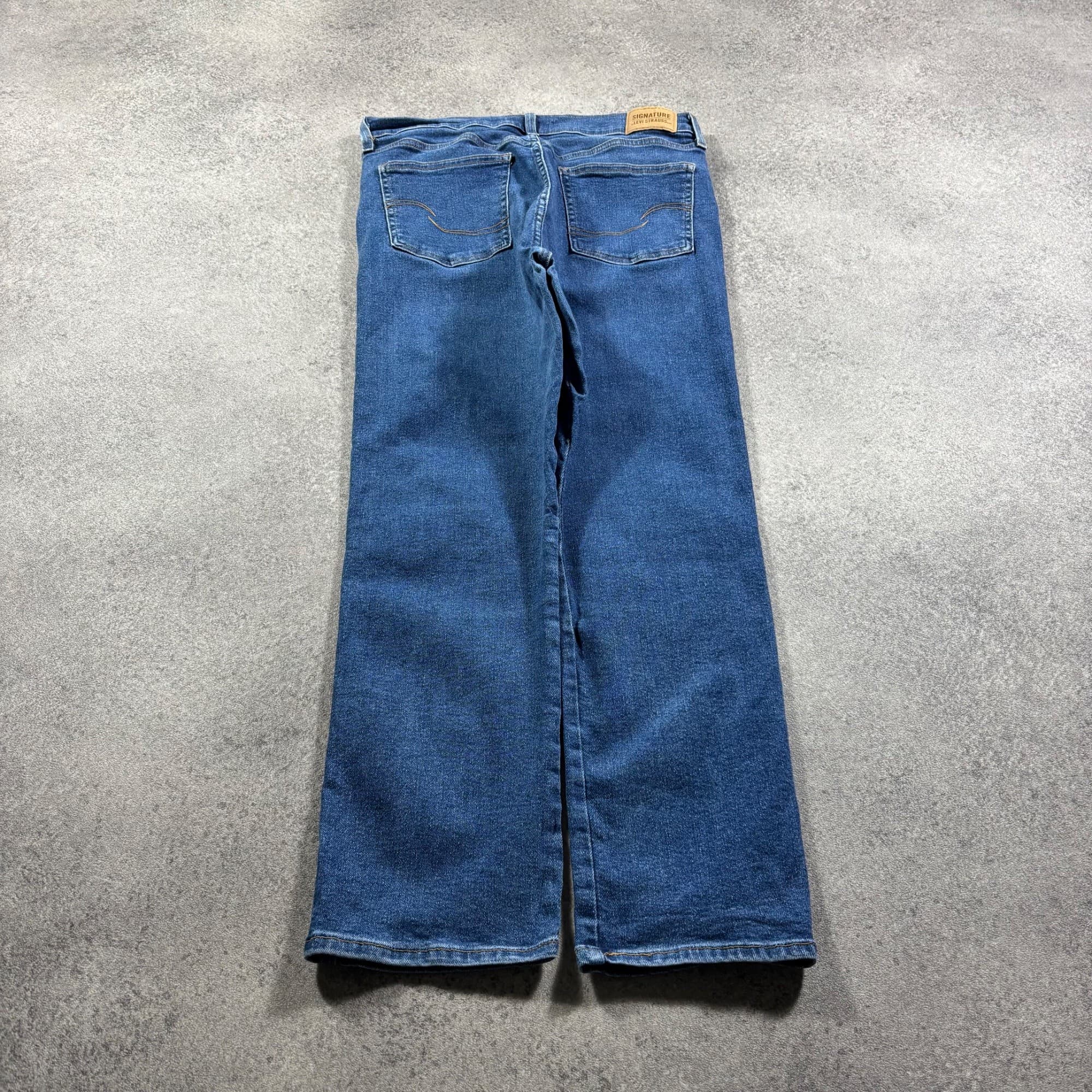 Signature Levi Strauss Wide Leg Jeans W32 Blue Women's