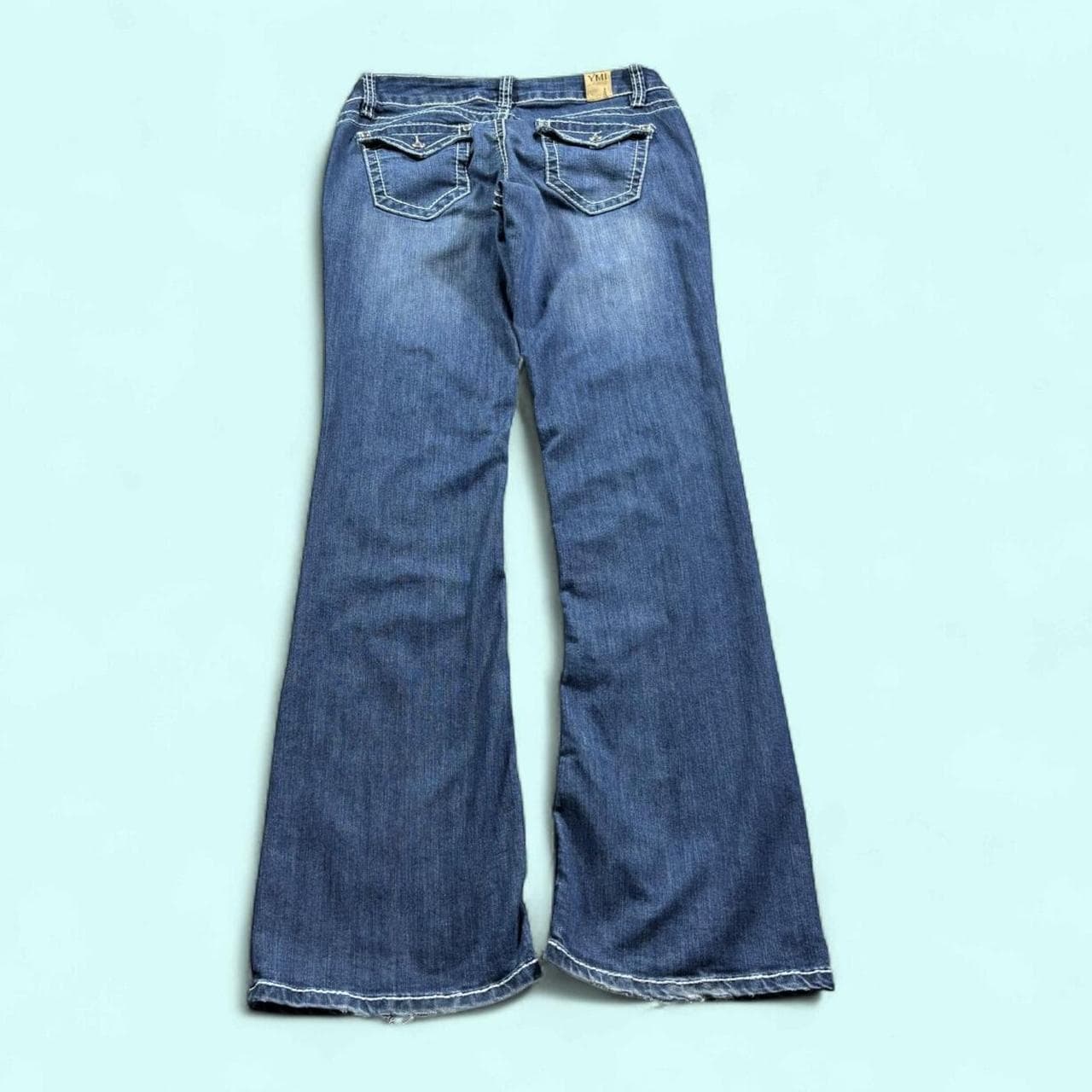 Ymi Jeans Low Rise Flare Jeans UK 10 / S Blue Y2K